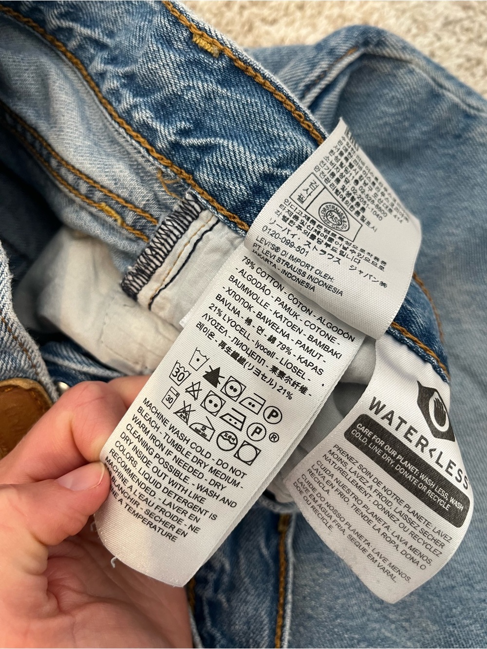 Levi's Premium Womens Ribcage Straight Jeans Size 27 High Rise Stretch 27 Inseam - Picture 5 of 11